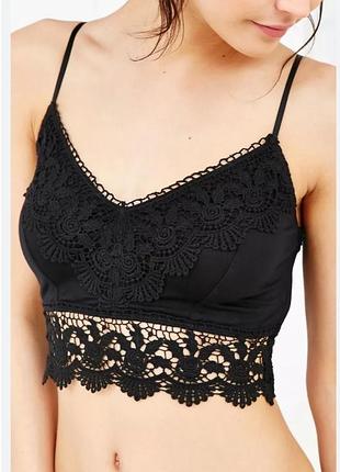 Бавовняний топ topshop з мереживом