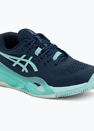 Кроссовки мужские asics gel-resolution x clay цвет night sky/illuminate mint большой теннис грунт