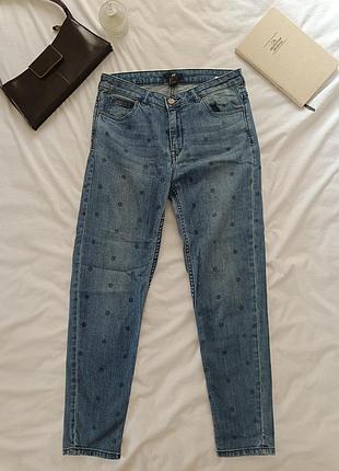 Джинси мом в горох h&m