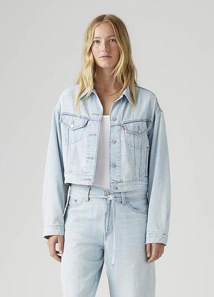Укороченная джинсовая куртка levi's