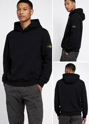 Чоловіче худі stone island чорний колір