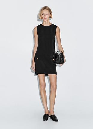 Сукня чорна коротка класична massimo dutti жіноча с