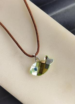 Підвіс "рибка" кристали swarovski. кулон мініатюрний риба.