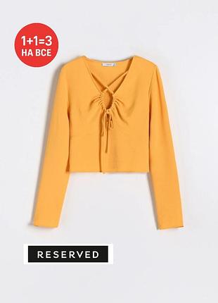 Жовто-гарячий топ блуза reserved