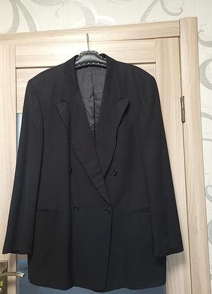 Чоловічий двобортний винтажний піджак hugo boss x fein-kaller l'uomo (silk-wool)