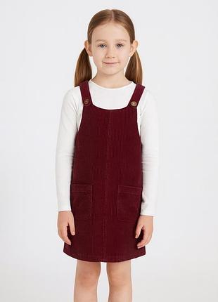 Вельветовый сарафан на девочку 7-8 лет nutmeg