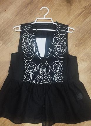 Желетка zara з вишивкою