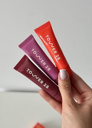 Tower 28 lipsoftie lip treatment ube vanilla confetti cake sos зволожуючий відновлювальний бальзам блиск помада для губ