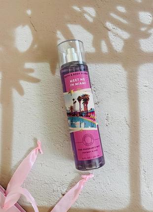 Спрей meet me in miami bath and body works
