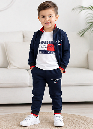 Дитячий повсякденний костюм-трійка для хлопчика "tommy hilfiger" томмі хілфігер, зріст 86–116, (86-92, 92-98, 98-104, 104-110, 110-116), новий