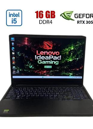 Ігровий ноутбук lenovo ideapad gaming 3 15ihu6 / 15.6" (1920x1080) ips / intel core i5-11320h (4 (8) ядер по 2.5 - 4.5 ghz) / 16