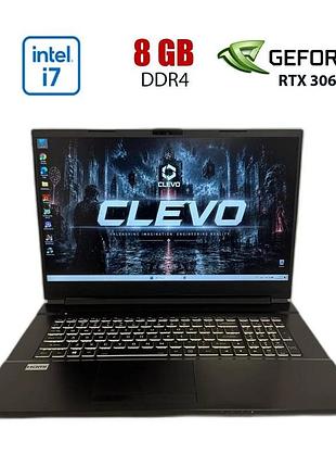 Игровой ноутбук clevo nh77hpq / 17.3" (1920x1080) ips / intel core i7-11800h (8 (16) ядер по 1.9 - 4.6 ghz) / 8 gb ddr4 / 256 gb