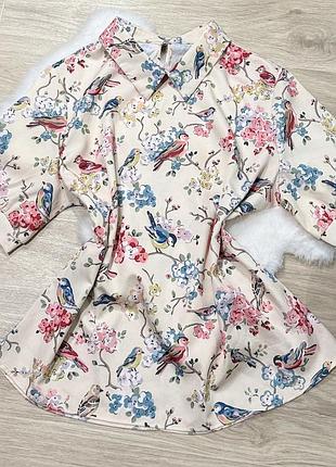 Ніжна блуза з коротким рукавом та коміром ✨🌸