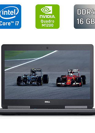 Мобильная рабочая станция б-класс dell precision 7520 / 15.6" (1920x1080) ips / intel core i7-6820hq (4 (8) ядра по 2.7 - 3.6 ghz)