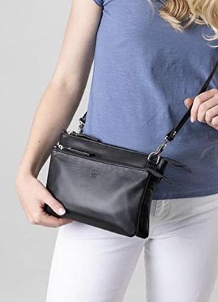 Жіноча шкіряна сумка крос-боді від відомого британського бренду lakeland leather