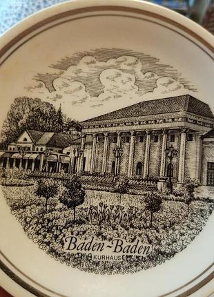 Тарілка baden-baden kurhaus,bavaria,germany,нова ніхто не користувався,стояла в серванті!виробляли їх з 1953року по 1991рік!