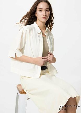 Нейлоновая рубашка uniqlo свободного кроя