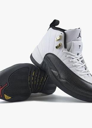 Кросівки jordan 12 retro taxi white black  арт 2079
