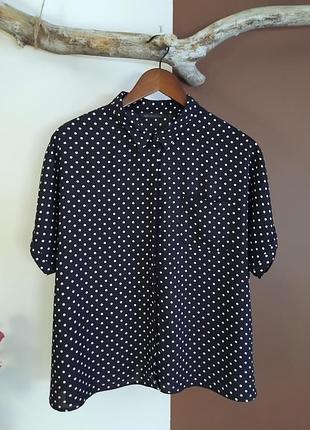 Рубашка в горох m&amp;s женская натуральная рубашка в горошек polka dot