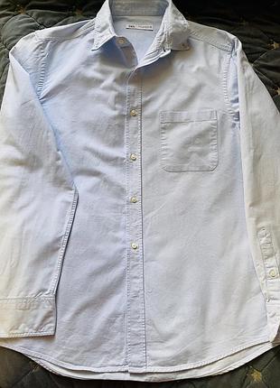 Класична світло-блакитна сорочка zara (oxford style)
