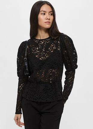 Мереживна блуза h&m  з відкритою спиною