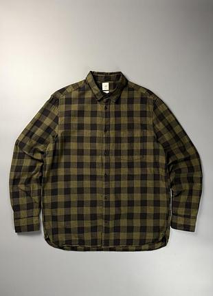 Сорочка h&m regular fit чоловіка байкова в клітинку
