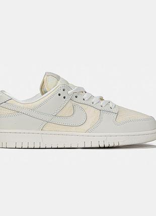 Женские кроссовки nike dunk low lace pack soft pearl