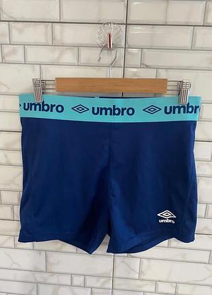 Блакитні  спортивні шорти umbro, розмір xl (компресійні/велосипедки)