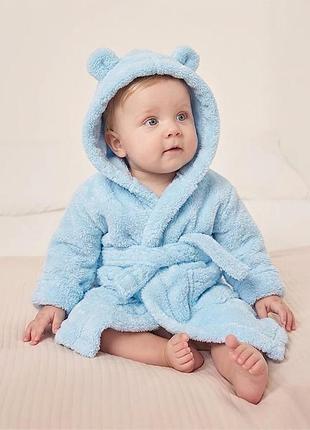 Плюшевий халат з вушками 0-6 міс.