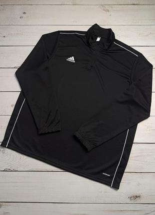 Чоловіча чорна легка спортивна кофта з високим коміром adidas адідас оригінал джемпер лонгслів