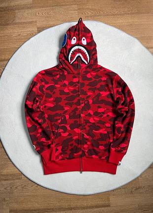 Зип -худи bape camo red/кофта бейп