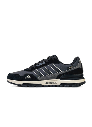 Мужские кроссовки adidas zx 750 black grey big size (великан)