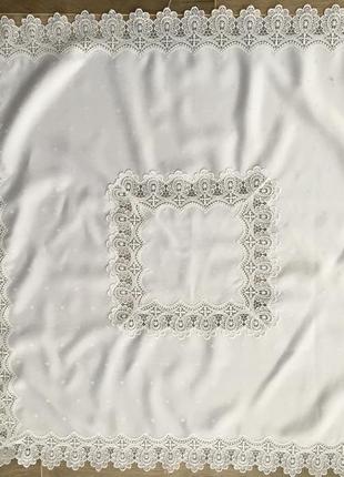 Винтажная ажурная скатерть салфетка кружево бренд fabiani1 фото