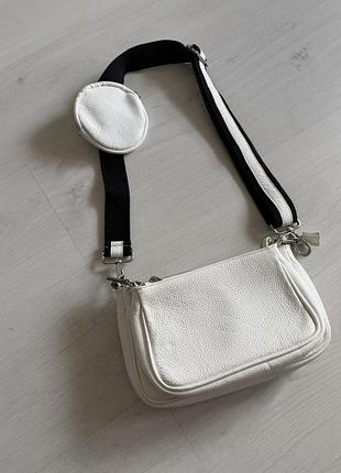 Сумка crossbody, через плече, транформер, шкіряна сумка, італія