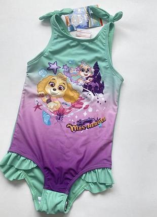 Новый детский купальник на девочку цельный щенячий патруль nickelodeon скай  98/104 3-4 года