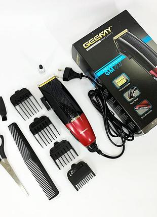 Машинка для стрижки волос профессиональная gemei gm-807, стильная машинка для стрижки и бритья