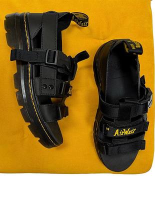 Dr. martens чорні масивні босоніжки сандалі pearson унісекс оригінал