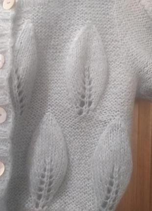 Кофта ажурная бирюза 36/38 3