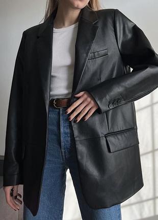 Шкіряний піджак від zara р.s