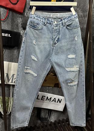 Джинси чоловічі штани dsquared2 mom denim jeans синій m