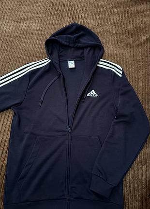 Adidas essentials 3-stripes french terry full-zip hoodie