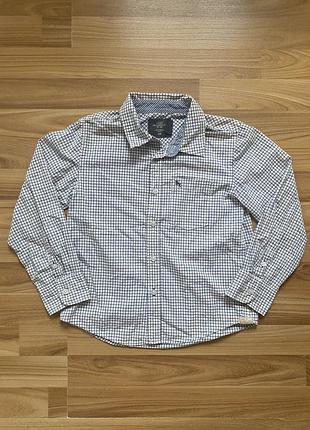 Сорочка для хлопчика h&m / картата сорочка котон / зріст 128