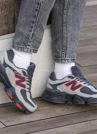 Мужские кроссовки new balance 9060 grey red termo / smb+ 🔗