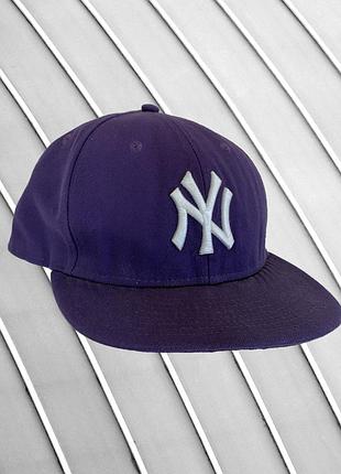 Фиолетовая кепка new era 59fifty new york yankees 7 1/2 59.6 см бейсболка187 эра с плоским козырьком ny вышивка белая