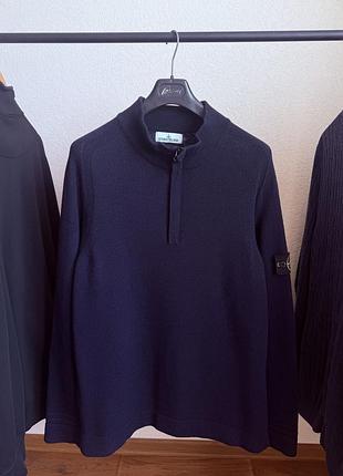Свитер stone island wool 1/4 zip knit jumper sweater