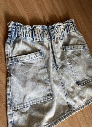 Джинсова юбка спідниця bershka