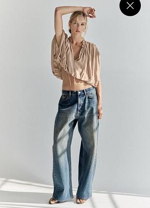 Блуза оверсайз із низом-балоном h&m, р. l