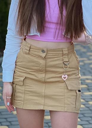 Коротке карго спідничка bershka