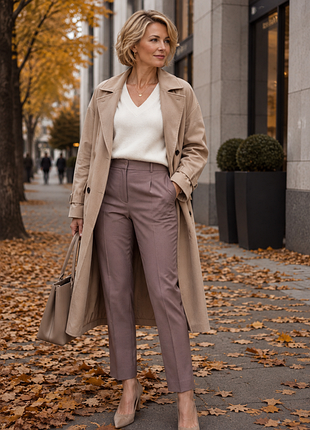 Ко на этоассические прямые брюки с высокой посадкой и разрезами внизу.asos design 🤎