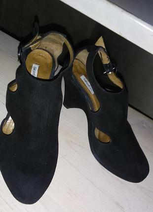 Barundi cph  copenhagen studios- чорні замшеві  босоніжки р. 39-25см